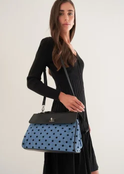 Bauletto Brenda denim pois