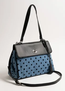 Bauletto Brenda denim pois