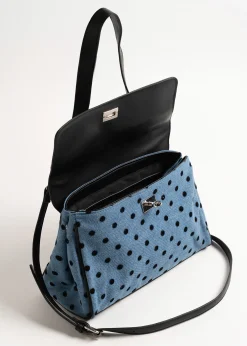 Bauletto Brenda denim pois