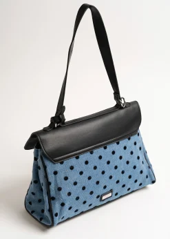 Bauletto Brenda denim pois
