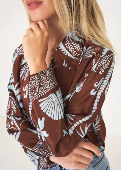 Blusa Bernie stampata con colletto