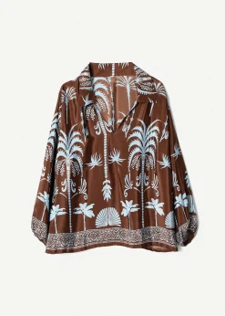 Blusa Bernie stampata con colletto
