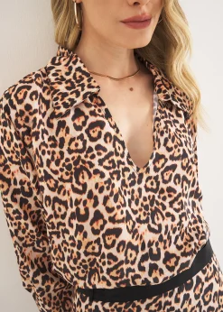 Blusa Brigida stampata con colletto
