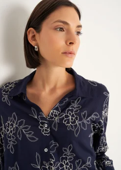 Camicia Callie con ricamo floreale