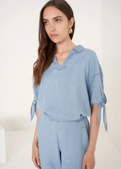 Camicia Comic effetto denim