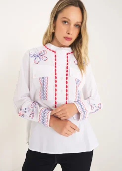Camicia Cuore ricamata