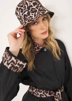Cappello Cris reversibile leopardato