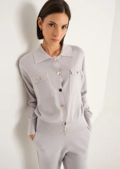 Cardigan Camilla con collo baby