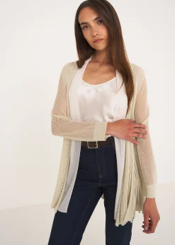 Cardigan Caren in filo con cinta