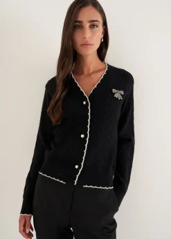 Cardigan Chantal con bottoni gioiello