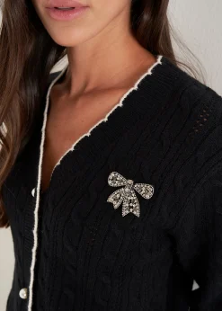 Cardigan Chantal con bottoni gioiello