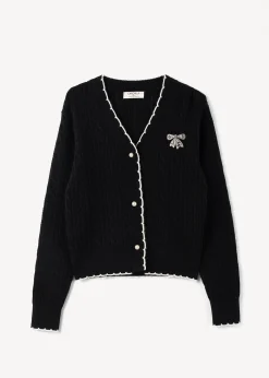 Cardigan Chantal con bottoni gioiello