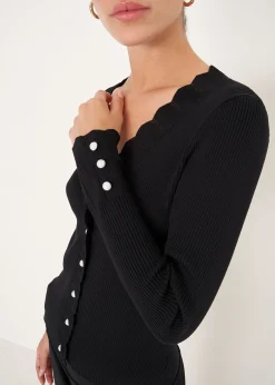 Cardigan Cher con bottoni perla