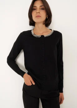 Cardigan Cody con strass e perle