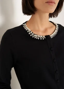Cardigan Cody con strass e perle