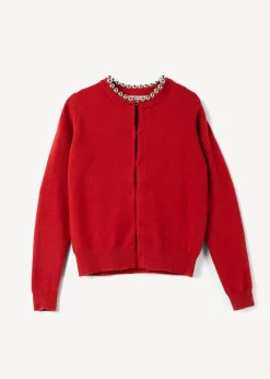 Cardigan Coeur con dettaglio gioiello