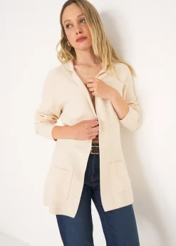 Cardigan Coral Midnight in filo