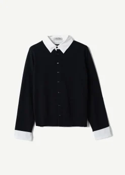 Cardigan Crazy con dettagli camicia