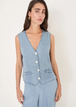 Gilet Genge in cotone e lino
