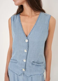 Gilet Genge in cotone e lino