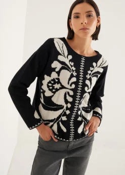 Maglia Maira con decoro a contrasto