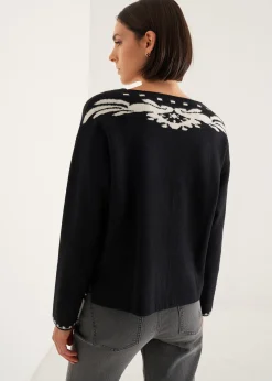 Maglia Maira con decoro a contrasto