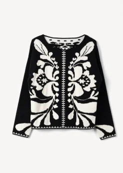Maglia Maira con decoro a contrasto