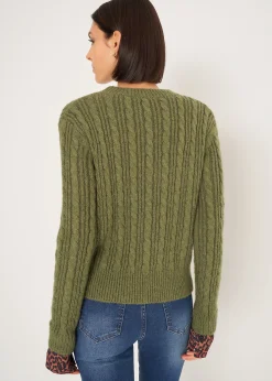 Maglia Malvin a coste con dettagli maculati