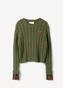 Maglia Malvin a coste con dettagli maculati