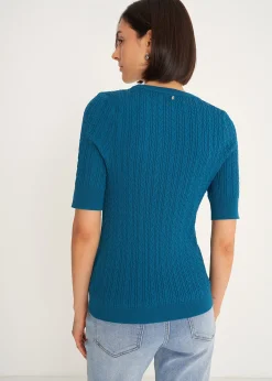 Maglia Marcel con lavorazione a treccia