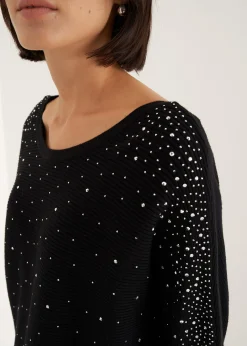 Maglia Marlena con strass all over