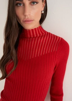 Maglia Matilde a coste collo alto