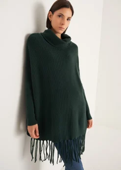 Maglia Medea collo ad anello con frange