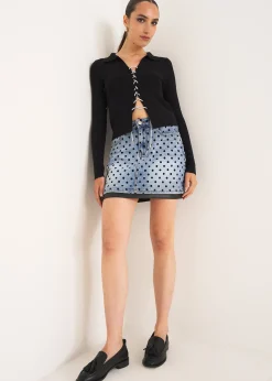 Maglia Melissa con laccetto strass