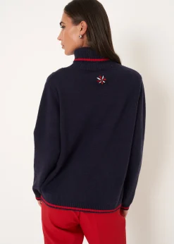 Maglione Melodie natalizio con collo alto