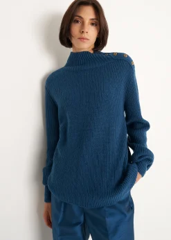 Maglione Miriam collo alto con bottoni