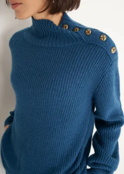 Maglione Miriam collo alto con bottoni