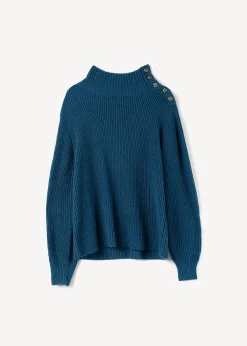 Maglione Miriam collo alto con bottoni