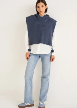 Mantella Mora con cappuccio e pon pon