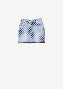Minigonna Greta denim pois