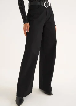 Pantaloni denim Daisy palazzo