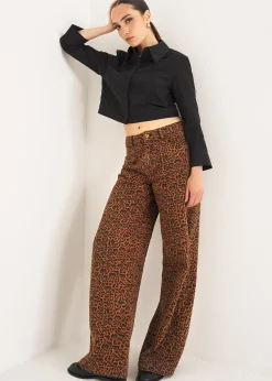 Pantaloni denim Daisy palazzo