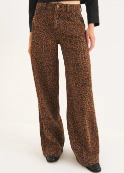 Pantaloni denim Daisy palazzo