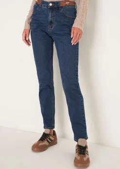Pantaloni Katej-P in denim con dettagli in ecopell