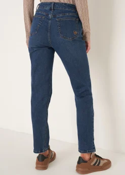 Pantaloni Katej-P in denim con dettagli in ecopell