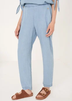 Pantaloni Poke effetto denim