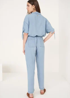 Pantaloni Poke effetto denim