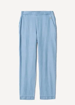 Pantaloni Poke effetto denim