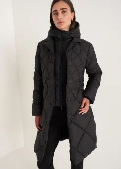 Piumino Pat trapuntato a rombi con gilet staccabil