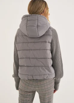 Piumino Path con maniche in maglia